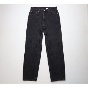Vintage 90s Levis 550 Mens 36x34 Faded Relaxed Fit Denim Jeans Black Cotton